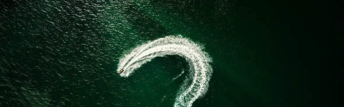 a person swimming in water
