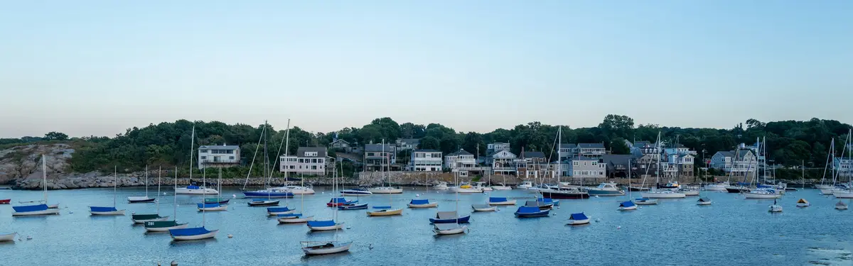 a body of water with boats in it and buildings in the back